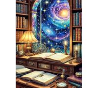 Puzzle 300 pezzi Libreria Notte stellata per Adulti, 52x38cm Puzzle Adulti 300 pezzi, Giochi Di Puzzle per Tutta La Famiglia, Un Regalo Festivo per Gli Amici in Una Bella Confezione