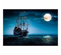 Puzzle 300 Pezzi Luna Barca Vela Oceano, Puzzle Impossibili Gioco Educativo Sviluppa Pazienza e Destrezza, Lettere sul Retro Facile Montaggio, Regalo per Uomini Donne e Anziani 40 x 28 cm