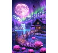 Puzzle 300 Pezzi Luna del Lago di Loto Puzzle Adulti 38 x 26 cm Giochi Rilassamento e Intelligence 300 Pezzi Puzzles per Uomini e Donne Regalo Creativo per il Relax
