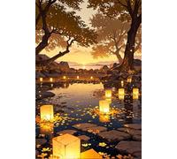 Puzzle 300 Pezzi Paesaggio Autunnale Lago Puzzles Puzzle Difficile Gioco Educativo e Divertimento 300 Pezzi Puzzles per Adulti 40x28 cm
