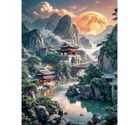 Puzzle 300 Pezzi,Paesaggio del palazzo di montagna Puzzles Adulti,puzzles arte per adulti,Giochi Rilassamento e Intelligence,puzzle per Gioco Familiare Regalo