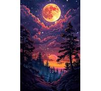 Puzzle 300 Pezzi Paesaggio Giungla Lunare , Intrattenimento Creativo, Divertimento, Puzzle Classico Puzzles Adulti 300 Pezzi 38 x 26 cm