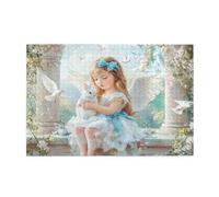 Puzzle 300 Pezzi, Pasqua Puzzle Arte 40x28cm Jigsaw Grandi Dimensioni per Adulti, Jigsaw Giochi Intrattenimento Creativo, Classici Gioco Familiare per Decorazione Parete, Regalo Donna Angelo p-1378
