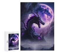 Puzzle 300 pezzi per adolescenti Dragon Under The Moonlit Sky Puzzles per adulti giochi di relax regali per donne regali per amici e familiari 300 pezzi