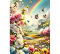 Puzzle 300 Pezzi per Adulti Canyon dei fiori arcobaleno, Intrattenimento Creativo, puzzle Divertenti Uomo e Donna, Gioco Giocattolo per la Famiglia, Colorato impegnativo per adulti