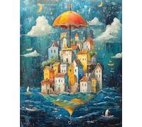Puzzle 300 Pezzi per Adulti Casa sull'isola, Intrattenimento Creativo, puzzle Divertenti Uomo e Donna, Gioco Giocattolo per la Famiglia, Colorato impegnativo per adulti