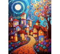 Puzzle 300 Pezzi per Adulti Città astratta, Intrattenimento Creativo, puzzle Divertenti Uomo e Donna, Gioco Giocattolo per la Famiglia, Colorato impegnativo per adulti