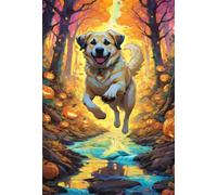 Puzzle 300 Pezzi per Adulti, Fiume Nella Giungla Cane, Rompicapo Classico per Passatempo e Relax, Splendida Decorazione per Pareti e Idea Regalo