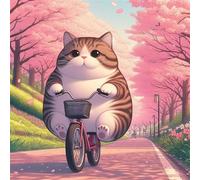 Puzzle 300 Pezzi per Adulti Gatto Strada Fiori Puzzle impossibile Gioco Antistress Sfida Difficile Puzzles per Adulti 300 Pezzi 35x35 cm