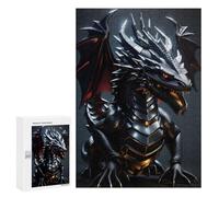 Puzzle 300 pezzi per adulti metallizzati Silver Dragon gioco di pensiero per adulti - Regalo di compleanno - Allena il cervello 300 pezzi