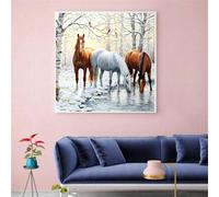 Puzzle 300 Pezzi per Adulti, puzzle 300 pezzi Impegnativo e Difficile, Perfetto per Appassionati di Puzzles Esperti, Idea Regalo Uomo e Donna, Tema:Cavallo del ruscello invernale