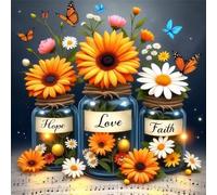 Puzzle 300 Pezzi per Adulti, puzzle 300 pezzi Impegnativo e Difficile, Perfetto per Appassionati di Puzzles Esperti, Idea Regalo Uomo e Donna, Tema:Amore Speranza Fede