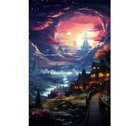 Puzzle 300 Pezzi per Adulti, Spazio Fantastico, Esercitare la Memoria, Migliorare la Concentrazione Lettere sul Retro, Giocattolo Regalo per Uomini Donne e Anziani 38 x 26 cm