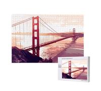 Puzzle 300 Pezzi Ponte Golden Gate Puzzle Paesaggio Grandi Dimensioni per Adulti Con Scatola di Imballaggio e Immagini di Riferimento, Divertenti Giochi per Famiglia, Come Regalo per Amici 2T-654