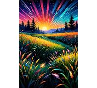 Puzzle 300 Pezzi, Puzzle per Adulti Fiori Selvatici All'Alba 40x28 cm, Impossibile Difficile Puzzles Impegnativo Come Regalo e Decorazione per Pareti