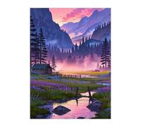 Puzzle 300 Pezzi, Rifugio Nelle Foreste Montagna Puzzles, Gioco Educativo Sviluppare Osservazione e Logica, Puzzle 300 Pezzi per Adulti