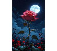 Puzzle 300 Pezzi Rosa Lunare, Puzzle Impossibili Gioco Educativo Sviluppa Pazienza e Destrezza, Lettere sul Retro Facile Montaggio, Regalo per Uomini Donne e Anziani 38 x 26 cm