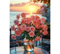 Puzzle 300 pezzi, Rose al Tramonto Puzzle Classici per Adulti, Giocattoli di Gioco Impegnativi, puzzle Impossibile, Puzzles per Gioco Familiare, Regalo per Amore e Amico 38 x 26 cm