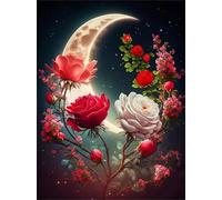 Puzzle 300 pezzi, Rose della Luna Rosse Puzzle Classici per Adulti, Giocattoli di Gioco Impegnativi, puzzle Impossibile, Puzzles per Gioco Familiare, Regalo per Amore e Amico 38 x 26 cm