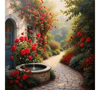 Puzzle 300 Pezzi Roseto, puzzle per Adulti 300 pezzi 35x35cm, Puzzles Giochi Rilassamento e Intelligence, puzzles Classici per Gioco Familiare, Festa Aziendale, Regalo Natale