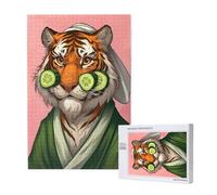 Puzzle 300 Pezzi Tigre Puzzle Cartone animato Grandi Dimensioni per Adulti Con Scatola di Imballaggio e Immagini di Riferimento,Divertenti Giochi per Tutta la Famiglia,Come Regalo per Amici 2T-1554