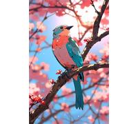 Puzzle 300 Pezzi Uccelli Fiori Rosa, Puzzle Impossibili Gioco Educativo Sviluppa Pazienza e Destrezza, Lettere sul Retro Facile Montaggio, Regalo per Uomini Donne e Anziani 40 x 28 cm