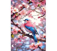 Puzzle 300 Pezzi Uccelli Fioriti, Puzzle Impossibili Gioco Educativo Sviluppa Pazienza e Destrezza, Lettere sul Retro Facile Montaggio, Regalo per Uomini Donne e Anziani 40 x 28 cm