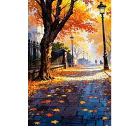 Puzzle 300 Pezzi Via D'Autunno Puzzles Puzzle Difficile Gioco Educativo e Divertimento 300 Pezzi Puzzles per Adulti 40x28 cm