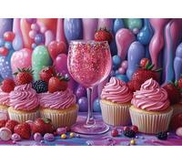 Puzzle 300 Pieces Dolci colorati Puzzle Impossibili Arte Giocattolo Intellettuale Adatto per Adulti O Bambini Sopra I 14 Anni, Calma La Tua Mente Riduce Lo Stress Di Lavoro Idea Regalo Uomo/Donna H-0