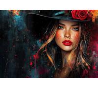 Puzzle 300 Pieces donna 5D DIY Puzzle Impossibili Arte Giocattolo Intellettuale Adatto per Adulti O Bambini Sopra I 14 Anni, Calma La Tua Mente Riduce Lo Stress Di Lavoro Idea Regalo Uomo E Donna S-1
