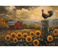 Puzzle 300 Pieces Girasole Bambina Bambino 10 8 9 6 5 7 Anni Regalo Maschio Adulti Legno Pollo Puzzle Arte Giochi Gioco di QI Ragazzo Grandi Dimensioni 40x28cm,300pcs Regalo Toy, Scatola P-939
