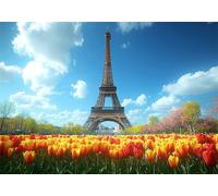Puzzle 300 Pieces Parigi Bambina Bambino 10 8 9 6 5 7 Anni Regalo Maschio Adulti Legno Primavera Puzzle Arte Giochi Gioco di QI Ragazzo Grandi Dimensioni 40x28cm,300pcs Regalo Toy, Scatola P-852