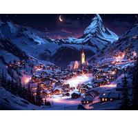 Puzzle 300 Pieces Scena di neve Bambina Bambino 10 8 9 6 5 7 Anni Regalo Maschio Adulti Legno Villaggio Puzzle Arte Giochi Gioco di QI Ragazzo Grandi Dimensioni 38x26cm,300pcs Toy, Scatola P-987
