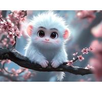 Puzzle 300 Pieces Scimmia Bambina Bambino 10 8 9 6 5 7 Anni Regalo Maschio Adulti Legno Fiore Puzzle Arte Giochi Gioco di QI Ragazzo Grandi Dimensioni 40x28cm,300pcs Regalo Toy, Scatola P-828