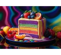 Puzzle 300 Pieces Torta Bambina Bambino 10 8 9 6 5 7 Anni Regalo Maschio Adulti Legno Fragola Puzzle Arte Giochi Gioco di QI Ragazzo Grandi Dimensioni 40x28cm,300pcs Regalo Toy, Scatola P-997
