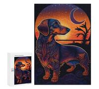 Puzzle 300 PZ per Adolescenti Dachshund Style 4 Puzzle per Adulti Giochi Rilassanti Analisi E Logica Interazione Genitore-Bambino 300 PZ
