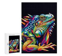 Puzzle 300 PZ per Adolescenti Iguana WPAP Pop Art Puzzle per Adulti Giochi Rilassanti Analisi E Logica Interazione Genitore-Bambino 300 PZ