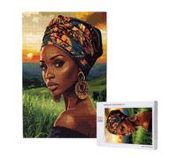 Puzzle 3000 Pezzi Africa Puzzle Donna Grandi Dimensioni per Adulti Con Scatola di Imballaggio e Immagini di Riferimento, Giochi Rilassamento e Intelligence, Come Regalo per Amici e Amanti M-1262
