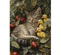 Puzzle 3000 Pezzi, Anatra Gatto 3D Puzzle per Adulti Impegnativo, Educa Puzzles Artistico, Divertente E Stimolante Puzzles Decorativo per La Famiglia, Regalo e Decorazione Pareti DX0YL6-997