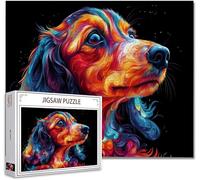 Puzzle 3000 Pezzi Animale Cane Impossibili Puzzle Gigante Adulti Difficili Wooden Jigsaw Arte, Possono Stimolare Pensiero Delle Persone Con Poster Incluso, Regalo per Uomini e Donne 81X122cm V-9