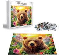 Puzzle 3000 Pezzi Arte per Adulti e Ragazzi, Montagna Puzzle in Legno per Adulti, Regalo di Anniversario, 2025 Regalo di Natale, Prevenzione Della Degenerazione Cerebrale Negli Anziani, Orso H-6423