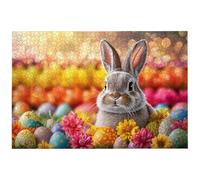 Puzzle 3000 Pezzi Arte per Adulti e Ragazzi, Puzzle Coniglio in Legno per Adulti, Puzzles 3000 Pezzi Pasqua Impegnativo per Tutta la Famiglia, Puzzles con Scatola per Decorazioni Casa, Regalo, -8461