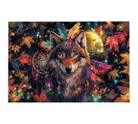 Puzzle 3000 Pezzi Arte per Adulti e Ragazzi, Puzzle Lupo in Legno per Adulti, Puzzles 3000 Pezzi Cacciatore di Sogni Impegnativo per Tutta la Famiglia, Puzzles con Scatola per Regalo Donna, -8701