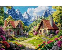 Puzzle 3000 Pezzi Cabina Puzzle Adulti Sfida Impossibili Jigsaws Montagna Classica 3D Pattern Art Jigsaws per Divertimento Adulti e Bambina, Gioco Familiare,Festa Aziendale,Regali Donne 122x81cm C-631