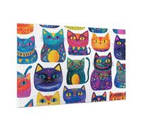 Puzzle 3000 Pezzi Cartone Animato Puzzle Adulti Gatto Pattern con Confezione Regalo, Fai da te Puzzles di Legno Giochi Casual Gioco di Abilità per Tutta la Famiglia, Home Room Decor 81x122cm -1966Y
