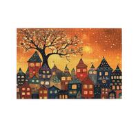 Puzzle 3000 Pezzi Cielo stellato Puzzle Città Adulti Arte Grandi Dimensioni Jigsaw di Legno con una Scatola e Poster, Impossibili Jigsaw Gioco Familiare for Adulti, Home Decor Regalo 81x122cm E-1368