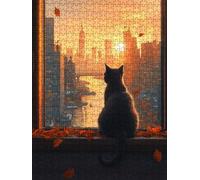 Puzzle 3000 Pezzi, Città Gatti 3D Puzzle per Adulti Impegnativo, Educa Puzzles Artistico, Divertente E Stimolante Puzzles Decorativo per La Famiglia, Regalo e Decorazione Pareti DX0YL6-630