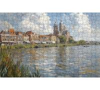 Puzzle 3000 Pezzi, Città Puzzle 3000 Pezzi per Adulti, Giochi di Puzzles Paesaggio Legno per Tutta la Famiglia, DIY Puzzles per Quadri Moderni Soggiorno Regalo Donna Uomo Festival 80x120CM RXPT-2679