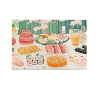 Puzzle 3000 Pezzi Cucina Puzzle Il sushi Adulti Arte Grandi Dimensioni Jigsaw di Legno con una Scatola e Poster, Impossibili Jigsaw Gioco Familiare for Adulti Principiante, Home Decor 81x122cm E-593