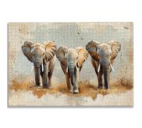 Puzzle 3000 Pezzi Elefante, Puzzle Africa 3000 Pezzi per Adulti e Ragazzi, Puzzles in Legno con Squisita Scatola di Imballaggio, Giochi Educativo per Famiglie, Decorazioni Casa, Regalo Adulti, -1643